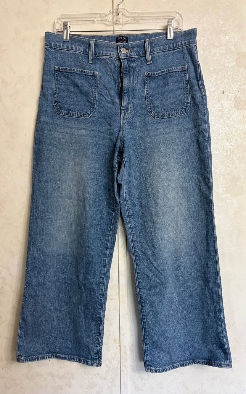J. Crew Wide-Leg Cropped Sailor Utility Coastal Modern Minimalist Casual 30